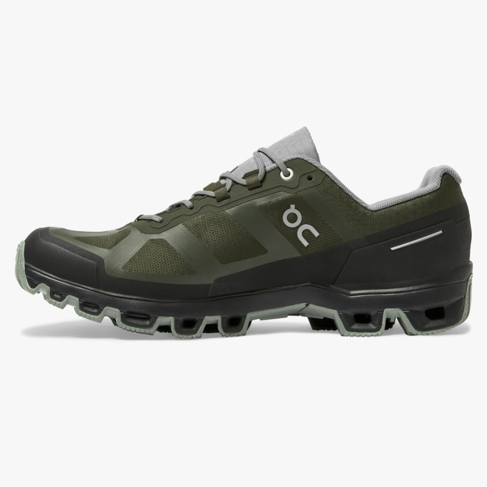 Cheap QC Trail Running Shoes - Green Cloudventure Waterproof Mens